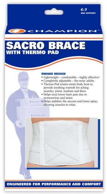 SACRO BRACE/THERMO PAD WHITE REG